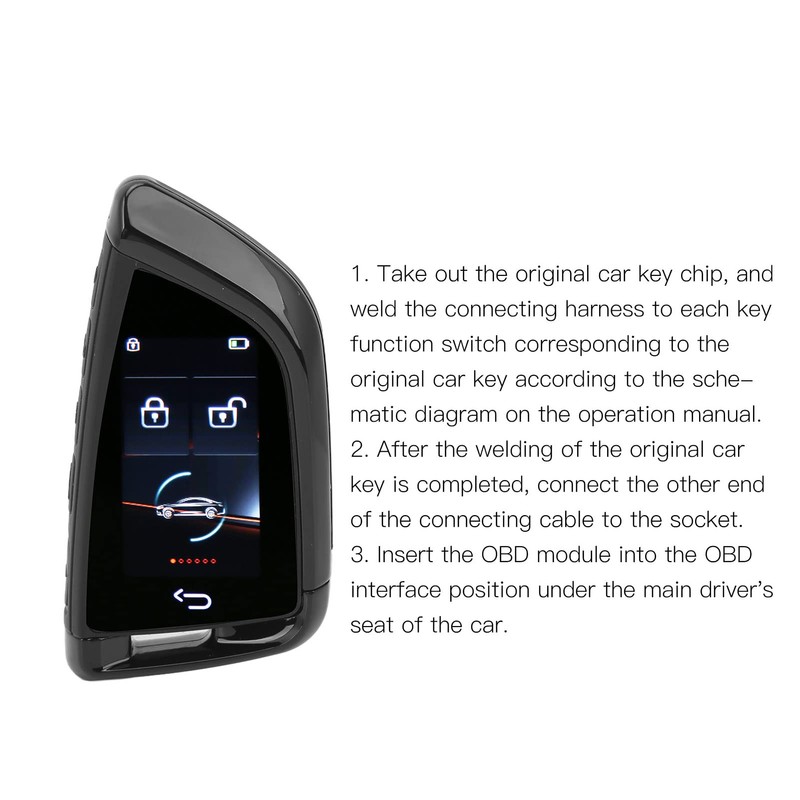 Lcd Screen Key Fob Keyless Entry Zinc Alloy Keyless Entry