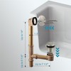 Tubular Bathtub Drain Kit 1-1/2" Brass Pipe with Brushed Nickel