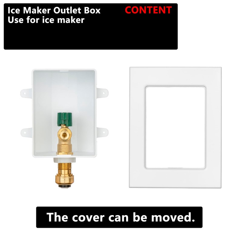 (1 Pack) Lidertik 1/2 inch Push-to-Connect Pre-Assembled Ice Maker Outlet