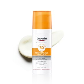 Eucerin Sun Face Photoaging Control FPS50+ (50ml) Protector Solar Facial Fluido Anti Edad & Anti Arrugas con Ácido Hialurónico para todo ti|po de piel