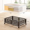 Under Bed Storage with Wheels-Large Bamboo Underbed storage Containers with