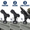 360° Adjustable Kayak Fishing Rod Holder with Flat, Rail, Round