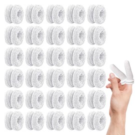Finger Bandage Protector,30 PCS Cotton Finger Bandages Tubular,Thumb Bandage for Sports,Manual Work,Sprains (White)