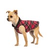Gold Paws Reversible Double Fleece Jacket - Red Tartan/Black (22)