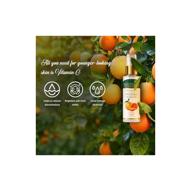 Biotique Vitamina C Dark Spot Solution Sérum facial, para todo