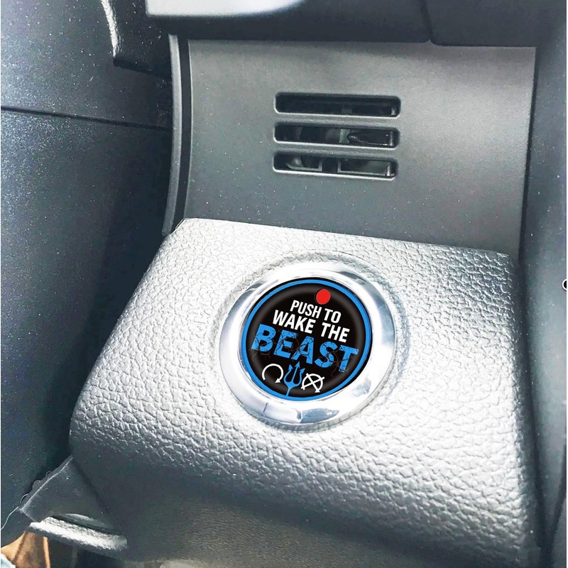 TOOLEPIC Blue Engine Start Button Cover for Ford F-150, Raptor,