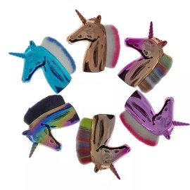 Unicorn 유니콘 더스트 브러쉬 6종 용품 아트 네일 붓 화장 [핑크] Unicorn Dust Brush Set of 6 Art Nail Brushes [Pink]