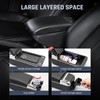 Car Armrest Box Fit for Nissan Versa 2012-2019, Double-Layer Armrest