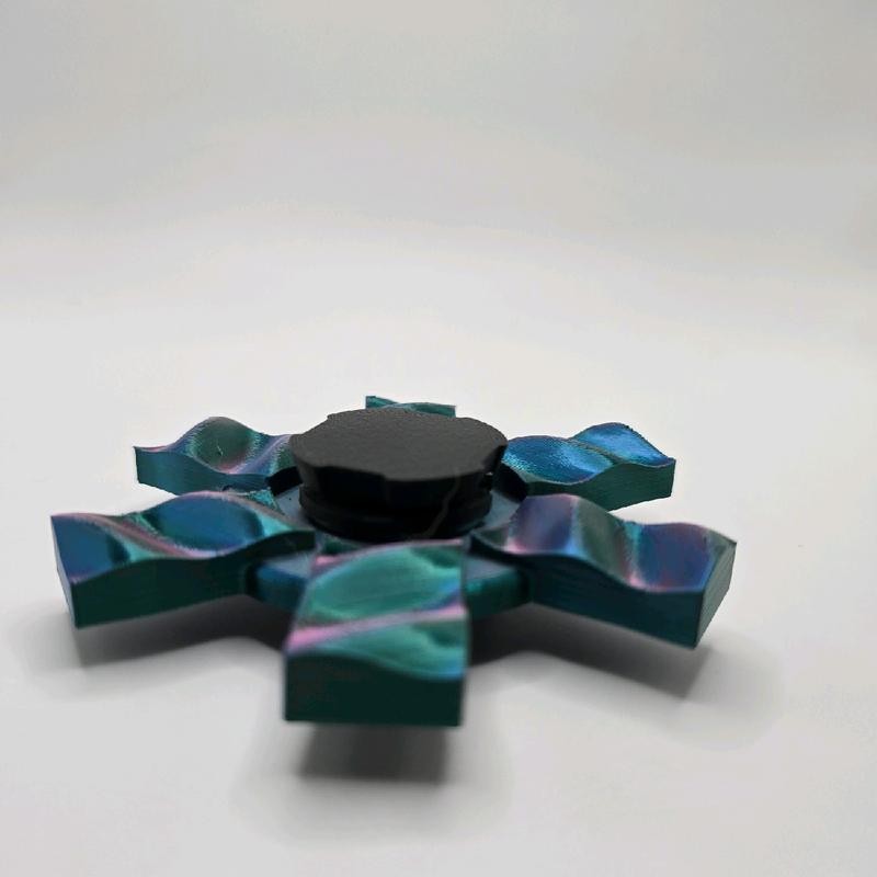 3D Printed Zoetrope - Chromatic Wave Animation Spinner - Specification: