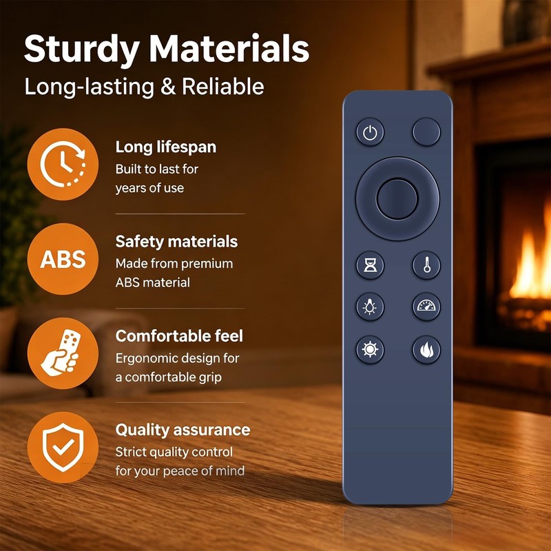 Replacement Remote for Twin Star Classic Flame Electric Fireplace Heater