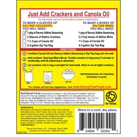 Savory Saltine Seasoning, 1.4 Ounce, Classic Original, 4 Pack