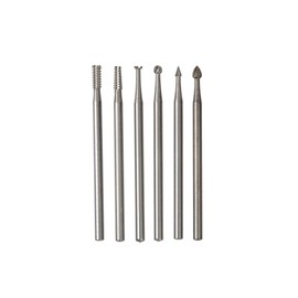 UID No. 842 Small Diameter, High Quality Type, For Mini Router/Router/Router/Hobby Router/Hobby Router/High Speed Bit (Steel Cutter), Set of 6 Sticks, Sticks, Tapers, Discs, Round, Triangle, Bullet Shape, Diameter 0.06 inches (1.4 mm)