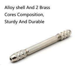 3 Pcs Double Ended Pin Vise, 0.3-3.2mm Drill Wire Twisting Tool Mini Jewelry Wire Making Repairing DIY Kit for Keychain, Bracelets and Watch