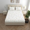 LINENWALAS 100% Cotton Percale Double Size Fitted Sheet Only, Printed