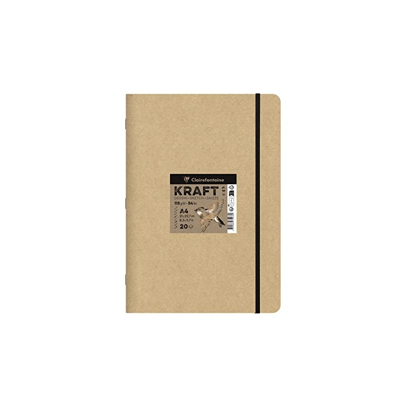 Clairefontaine 975938C - Sketchbook Kraft Natural DIN A4 21 x