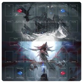 sabermaster Card Rubber Mat - 2 Player, Square playmat for Gamer 60x60cm/23.6x23.6inch (4)