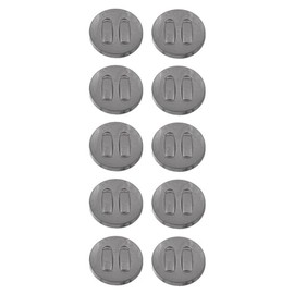Mibo 8pcs ABS Metal Plated Shank Button - Embossed Double Stitch Design - 28L(18mm) - Gunmetal