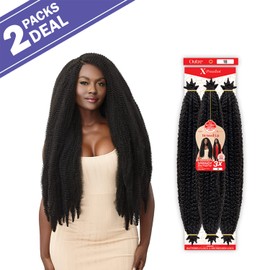 Outre Crochet Braids X-Pression Twisted Up 3X Springy Afro Twist 30" (2-PACK, 2T1B/27)