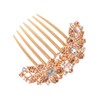 Sankuwen Women Rhinestone Inlaid Flower Hair Comb Hairpin Barrette Accessory,Also