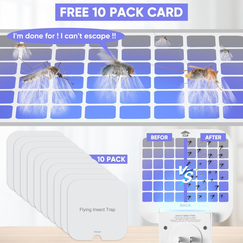 Fly Trap Indoor,2 in 1 Plug in Fruit Fly Traps