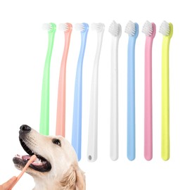 Sndperiexam 8Pcs Colorful Soft Small Dog Cat Toothbrush Pet Toothbrush, Portable Travel Friendly and Easy to Use, Mini Head Tooth Brush for Sensitive Gum Puppy, Kitten, Cats & Small Breed Dogs