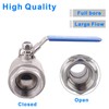 DERNORD Stainless Steel 304 Ball Valve, 2-Piece Full Port Heavy