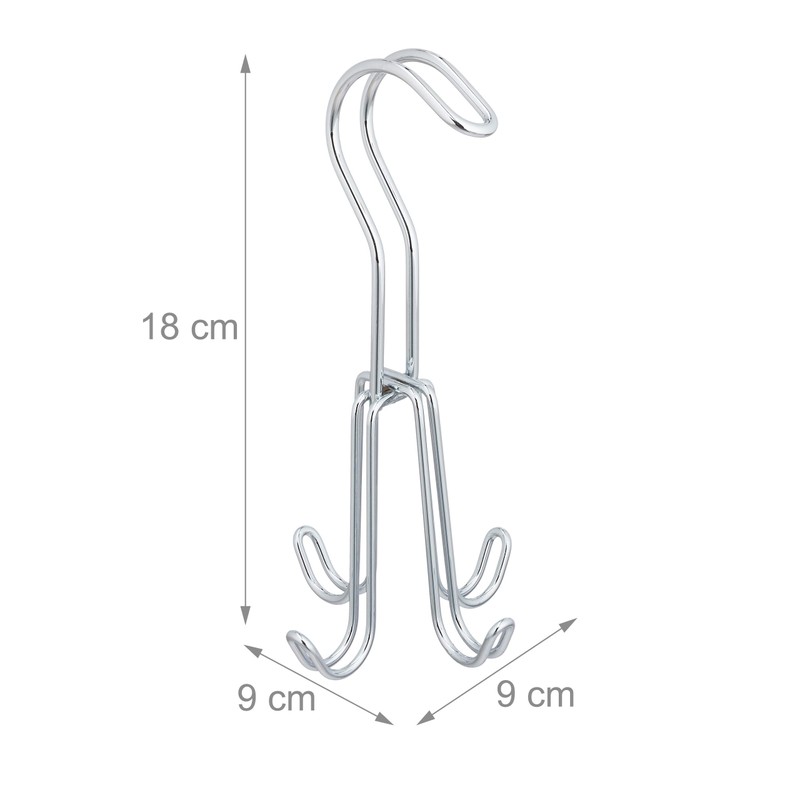 Relaxdays Belt Holder, Wardrobe Hanger Metal Belt Hanger for Belts