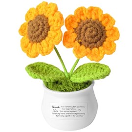 AMZQ Thank You Gifts for Women Appreciation Gifts for Teacher Boss Colleague Coworker Friends,Thank You for Listening Guidance Sunflower Ornament