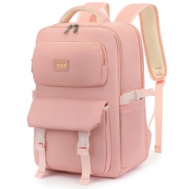 XQXA Travel Backpack For Women Men Flight Approved, Carry on Backpack Bag Luggage, Personal Item Backpack Bag, Laptop Backpack Casual Daypack for travel, work, daily life, business trips (Pink)