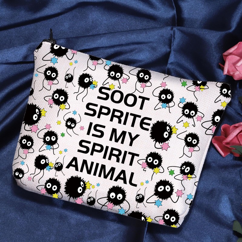 POFULL Anime Inspired Gifts Soot Sprite Cosmetic Bag Anime Lover