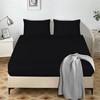 My home store Black Fitted Sheet Double Bed- 25 cm