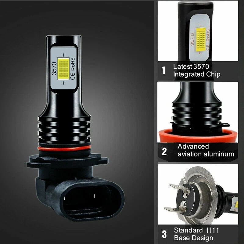 Unbranded Combo LED Headlight + Fog Bulbs Kit For GMC