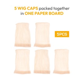 RED by Kiss 5 PCS HD Invisible Wig Caps for Women Men, Ultra Stretchy Thin Stocking Sheer Breathable Nylon Comfortable for Lace Front Wig, One Size Fits All (BEIGE)