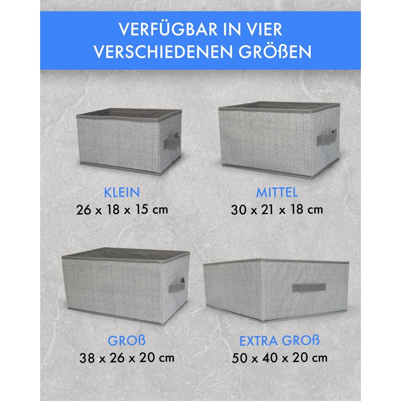TOPP4u Storage Boxes, Set of 3, Practical Boxes for Storage,