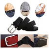 Gloop unisex elastic leather braided stretch belt; stretchable fabric; leather
