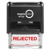 Imprint 360 AS-IMP1105R Rejected Stamp with by: & Date:, Red