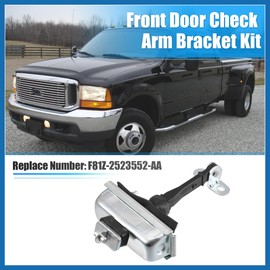 A ABSOPRO Car Front Left Right Door Check Strap Stop Limiter Bracket Fit for Ford F250 F350 Super Duty - Pack of 1 Black Item Replacement