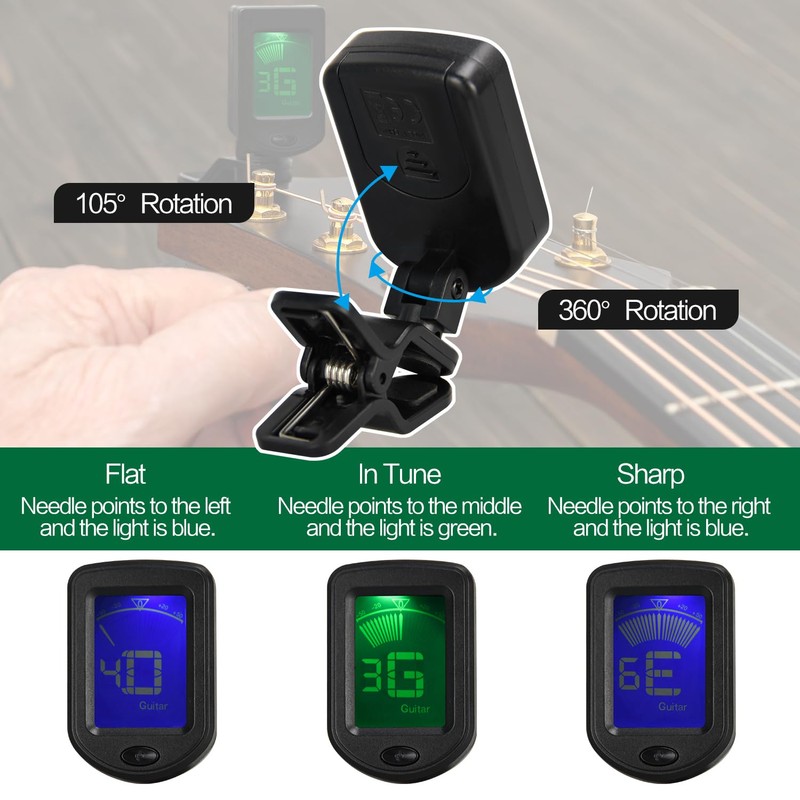 Guitar Capo Guitar Tuner Set, Guitar Accessories, Including Guitar Capo