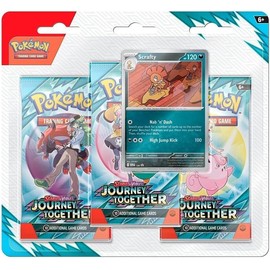Pokemon Trading Card Game TCG Scarlet & Violet Journey Together Three Booster Blister Packs (Scrafty Promo Card)