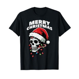Merry Christmas Skull Santa Xmas Skeleton Head Men Women Kid T-Shirt