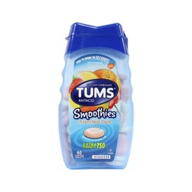 2 Pack Tums Smoothies Antacid Calcium Supplement Assorted Fruit 60 Each