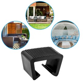 QUACOWW 8 Pieces Rattan Furniture Clips, Patio Wicker Furniture Clips Outdoor Furniture Clips 2.56 Inch Plastic Rattan Sofa Clips Plastic Rattan Chair Fasteners for Garden Outdoor