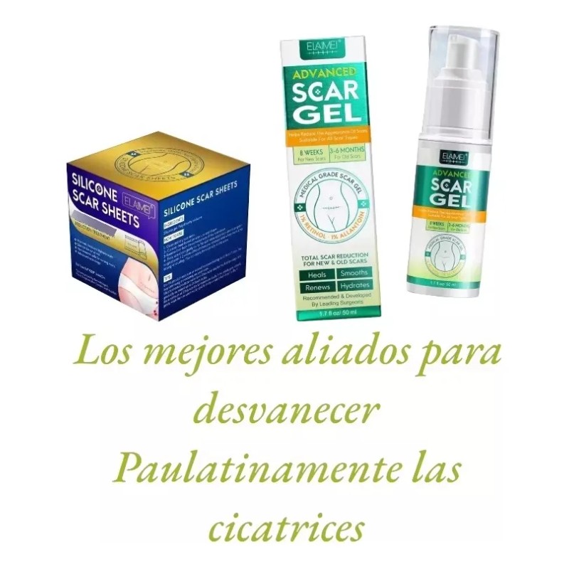 Kit Gel Y Parche Elimina Cicatrices Acné Post-parto Cirugías