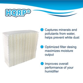 HQRP 2-Pack 1043 Wick Filter Compatible with Essick Air AIRCARE Bemis 826000 826800 826600 826900 821000 821001 831000 EP9500 EP9R500 EP9800 EP9R800 EP9700 EP9R700 SS390DWHT Evaporative Humidifiers