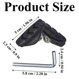 2 Pairs Road Brake Pads with Installation Tool 50 mm Bike Caliper Brakes Blocks Set Black Caliper Brake Blocks