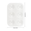 Lotsdonxia 3PCS Rectangular Plastic Paint Tray Palette with 6 Wells,