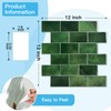 Art3d Peel and Stick Green Wall Tiles – 12"x12" Thicker