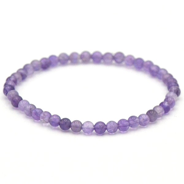 MIRACLES MINÉRAUX 4mm Round Beaded Bracelet Fine and Discreet Natural