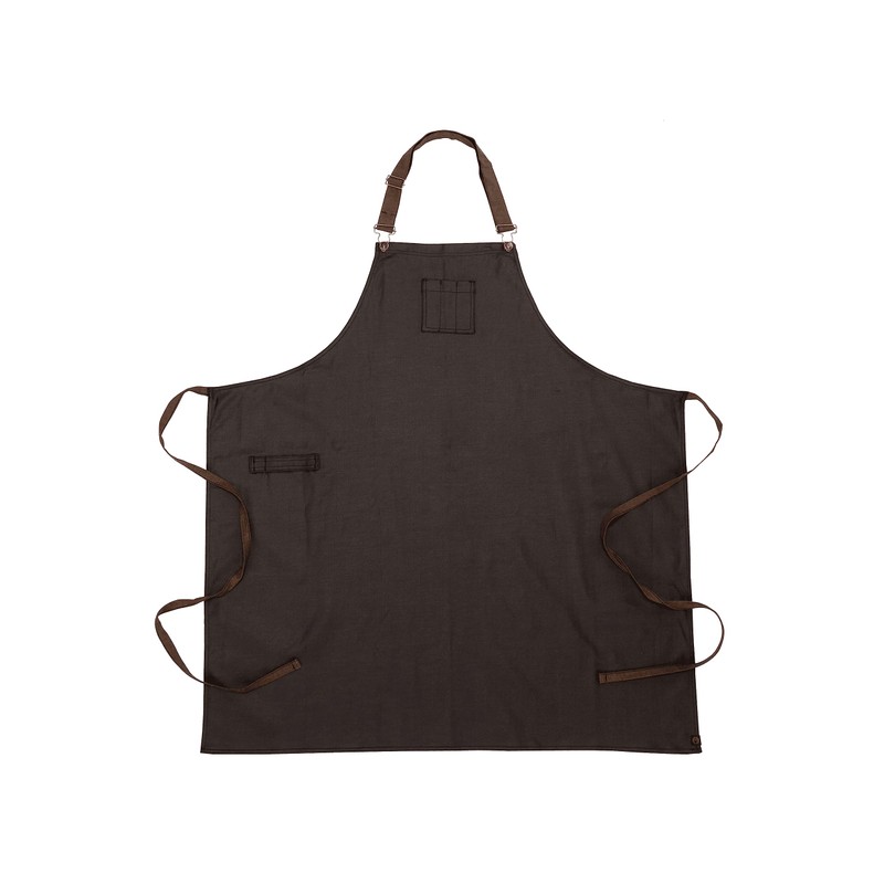 Chef Works Boulder Wax Denim Look Large Bib Apron (Unisex)