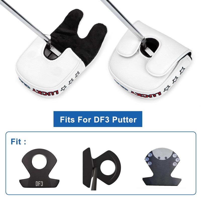 Aliennana Mallet Putter Headcover USA Style Magnetic Closure for LAB